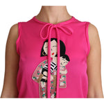Dolce & Gabbana Pink Family Silk Tank Mama Blouse Top Shirt TSH3161#1-42