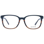 Guess Brown Men Glasses Frame in acetate with full-rim square style, demo lenses, and branded case, size 53-18-145.