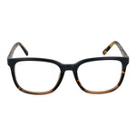 Guess Brown Men Glasses Frame with full-rim square style made of acetate, featuring brown color and demo lenses included in branded case.