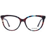 Guess Brown Women Glasses Frame with full-rim acetate cat eye style and demo lenses.