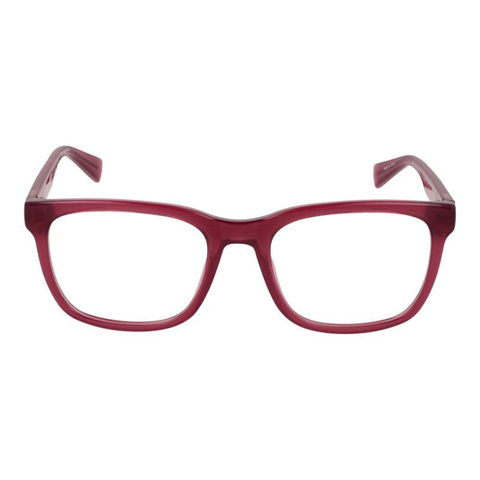 Guess Purple Women Glasses Frame in full-rim square style with demo lenses, purple plastic material, and spring hinge, size 53-19-145.