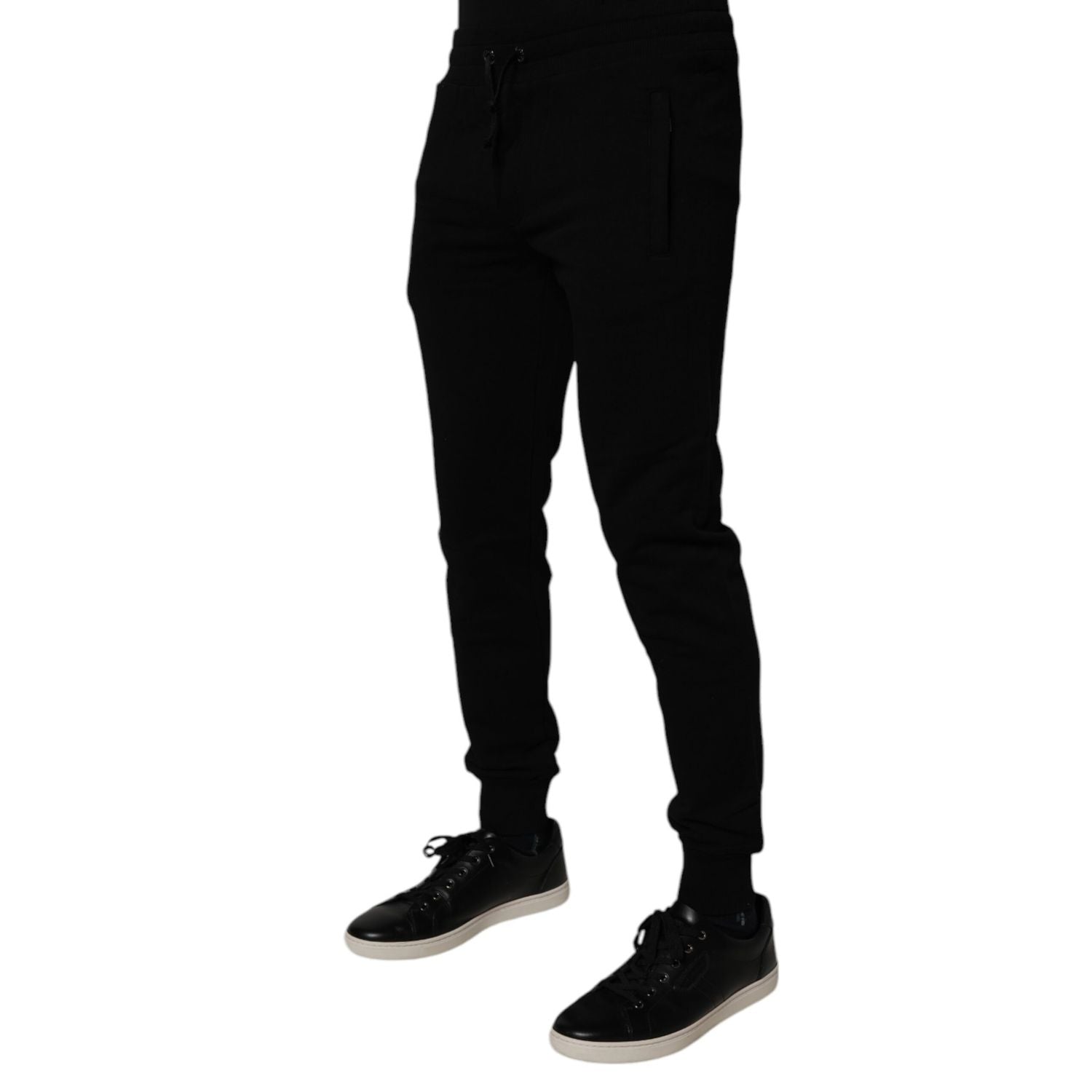 Dolce & Gabbana Black Cotton Jogger Sweatpants Pants