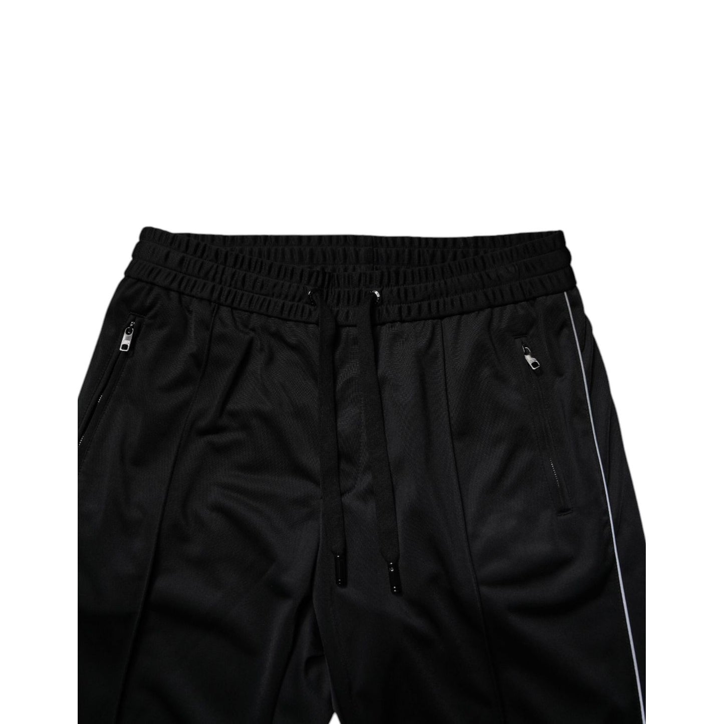 Dolce & Gabbana Black Polyester Men Jogger Sweatpants Pants PAN76000-48