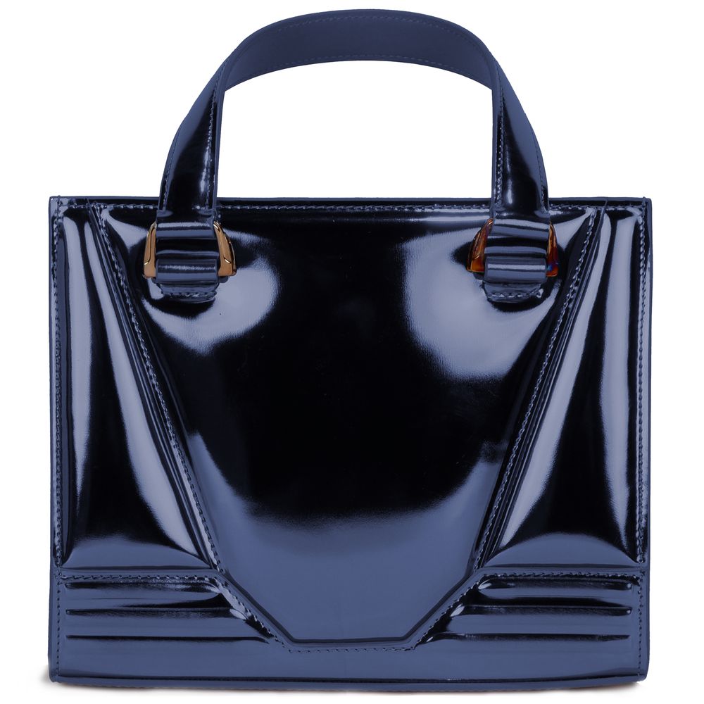 Ferrari Blue Leather Handbag