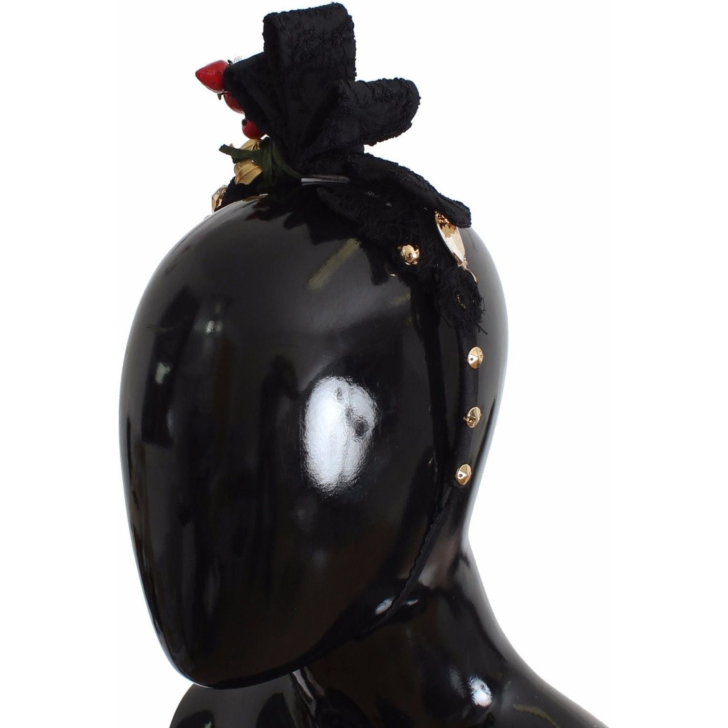 Dolce & Gabbana Diadem Headband Tiara Berry Fruit Crystal Bow Hair