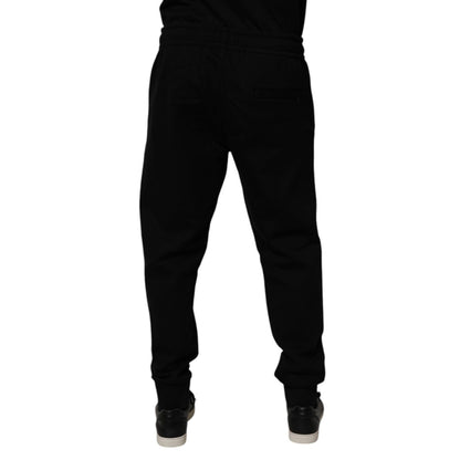 Dolce & Gabbana Black Cotton Blend Jogger Sweatpants Pants