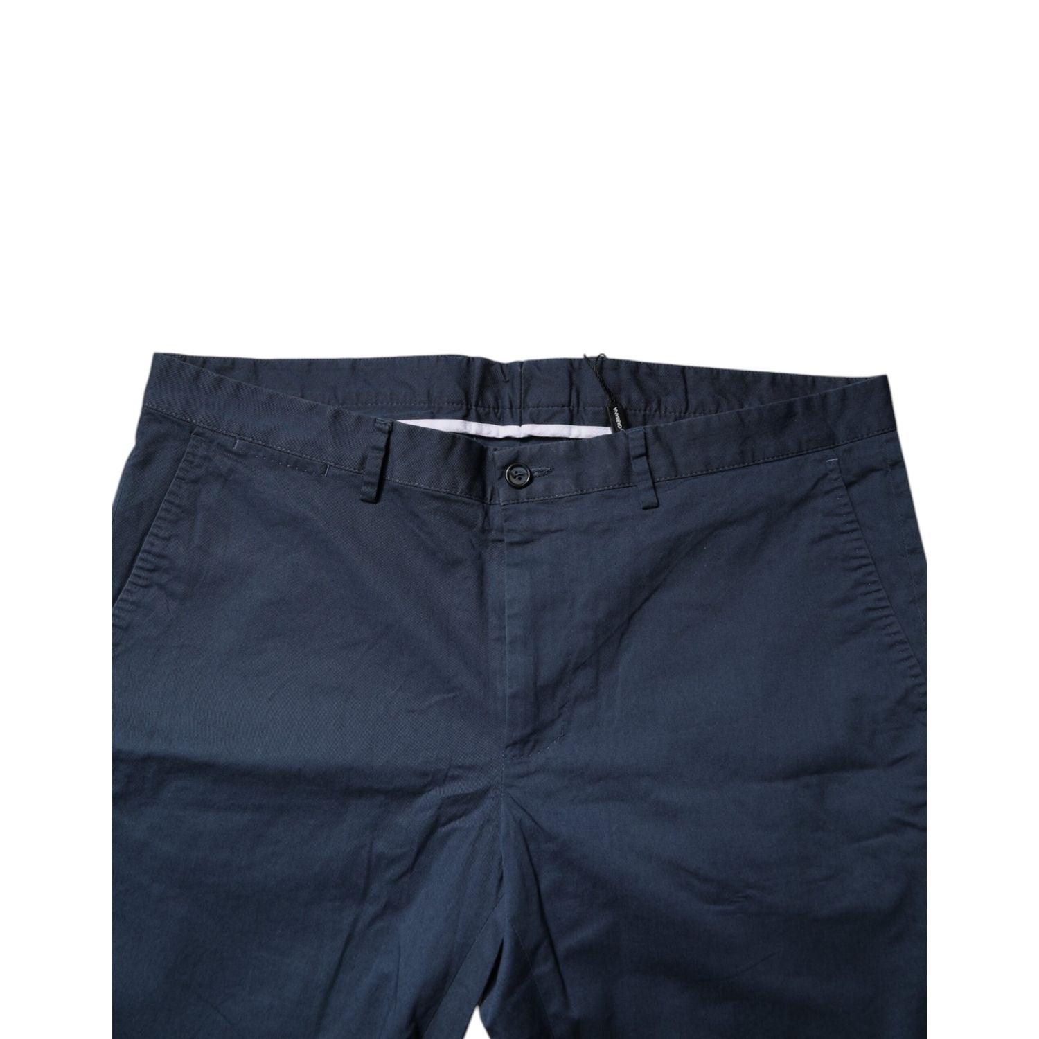 Dolce & Gabbana Blue Cotton Mid Waist Men Bermuda Shorts