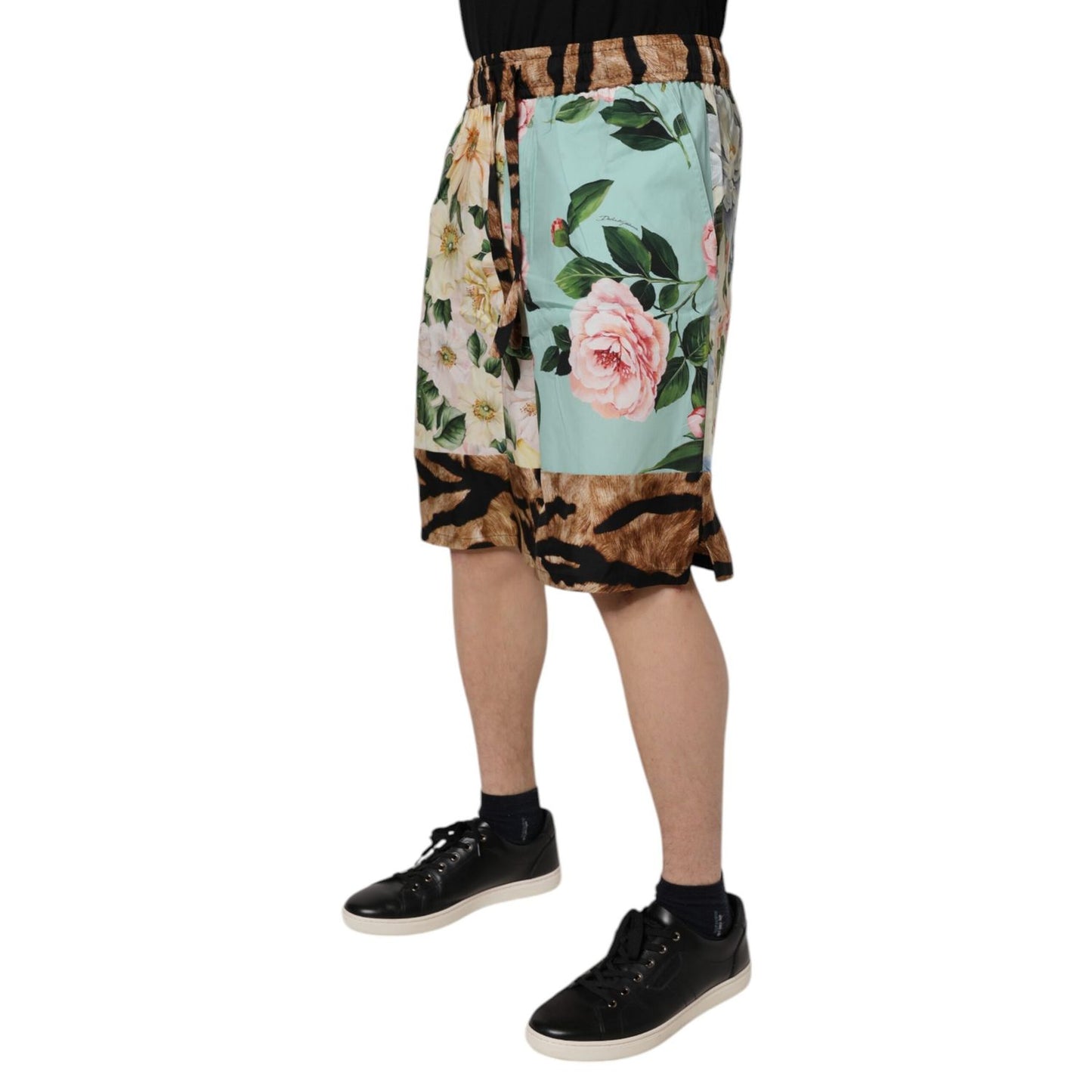 Dolce & Gabbana Multicolor Floral Print Men Bermuda Shorts