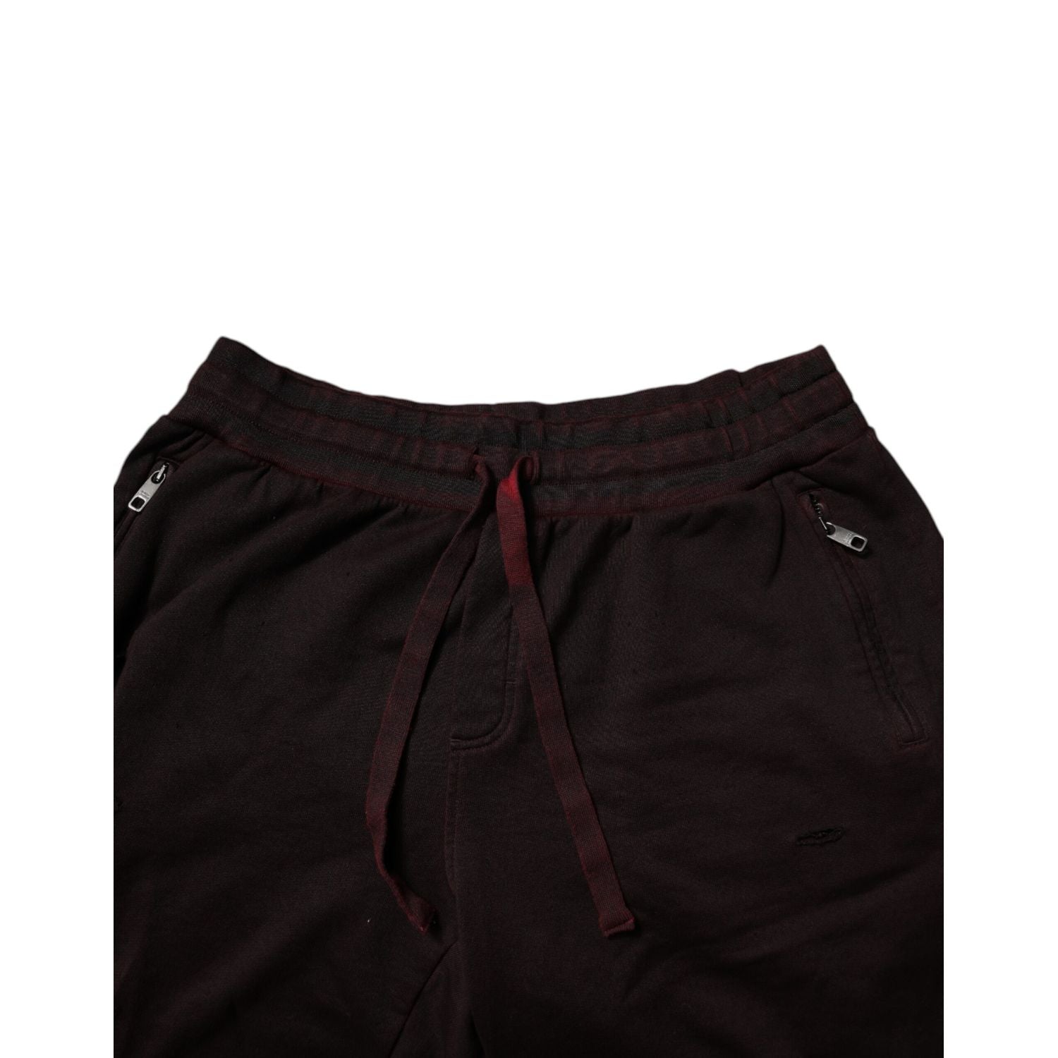 Dolce & Gabbana Bordeaux Cotton Bermuda Sweatshorts Shorts
