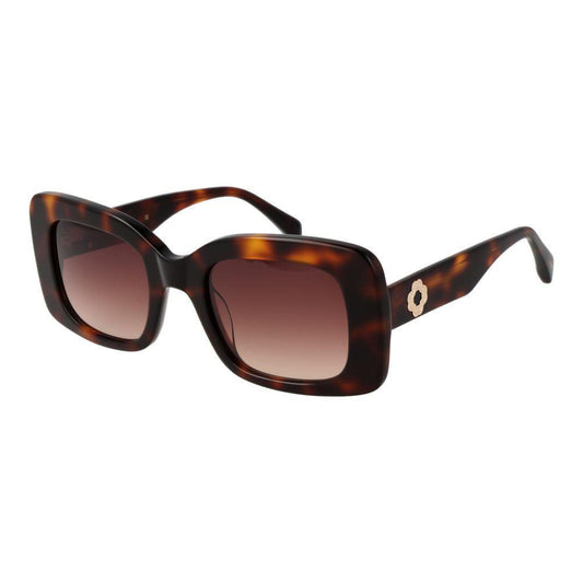 Maje Brown Women Sunglass with brown gradient lenses, acetate frame, rectangle style, full-rim design, 100% UVA & UVB protection.