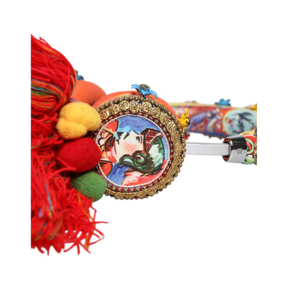 Dolce & Gabbana Multicolor Whimsical Tasseled Crystal Headset Headphones