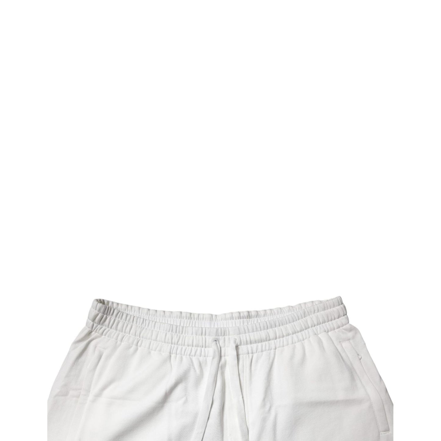 Dolce & Gabbana White Cotton Sweatshorts Men Bermuda Shorts
