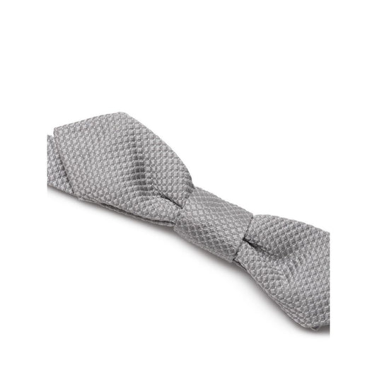 Dolce & Gabbana Gray Silk Bowty DO-8301668-ONE SIZE