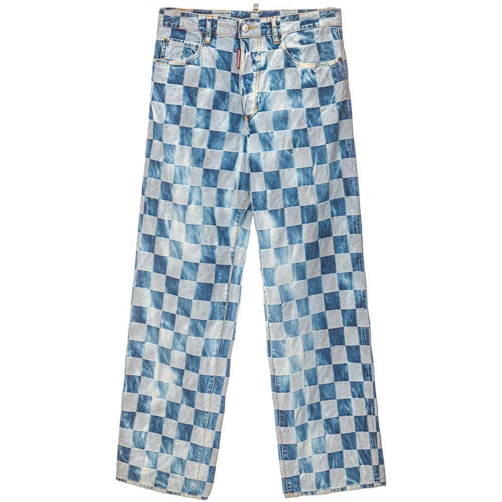 Dsquared² Blue Cotton Relaxed Fit Jeans