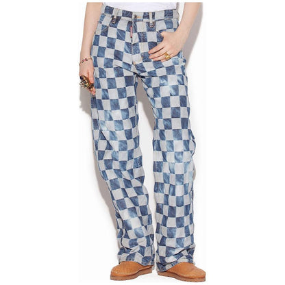 Dsquared² Blue Cotton Relaxed Fit Jean