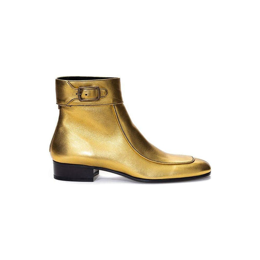 Saint Laurent Gold Leather Boot SA-4788659-EU35/US5
