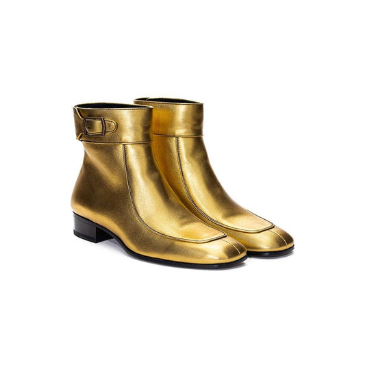Saint Laurent Gold Leather Boot SA-4788659-EU35/US5