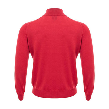 Gran Sasso Elegant Crimson Wool T-Shirt for Men