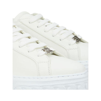 Casadei White Leather Athletic Sneakers