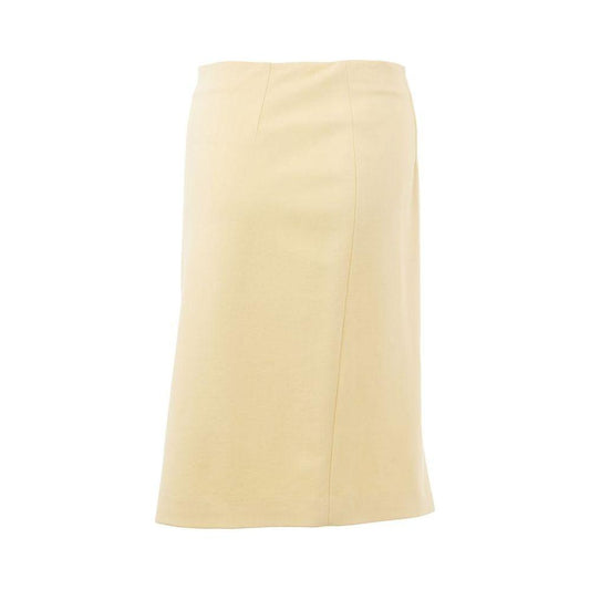 Lardini Elegant Yellow Viscose Skirt for Women LA-1115669-IT40|S