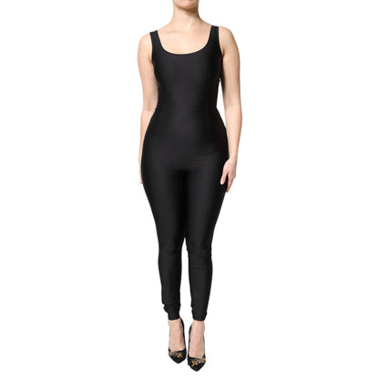 Dolce & Gabbana Black Sleeveless Bodycon Women Jumpsuit Dress