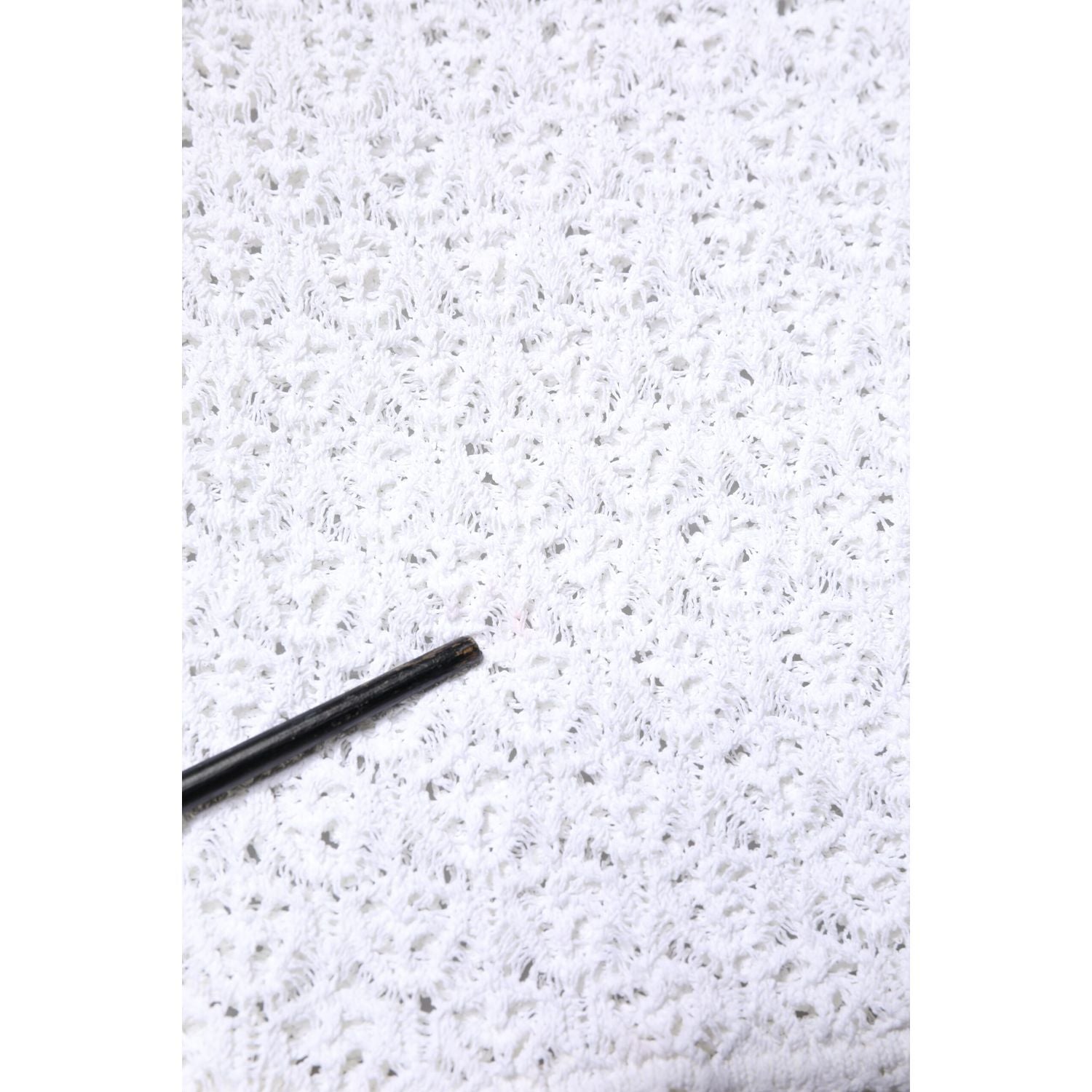 Dolce & Gabbana White Viscose Short Sleeve Crochet Top