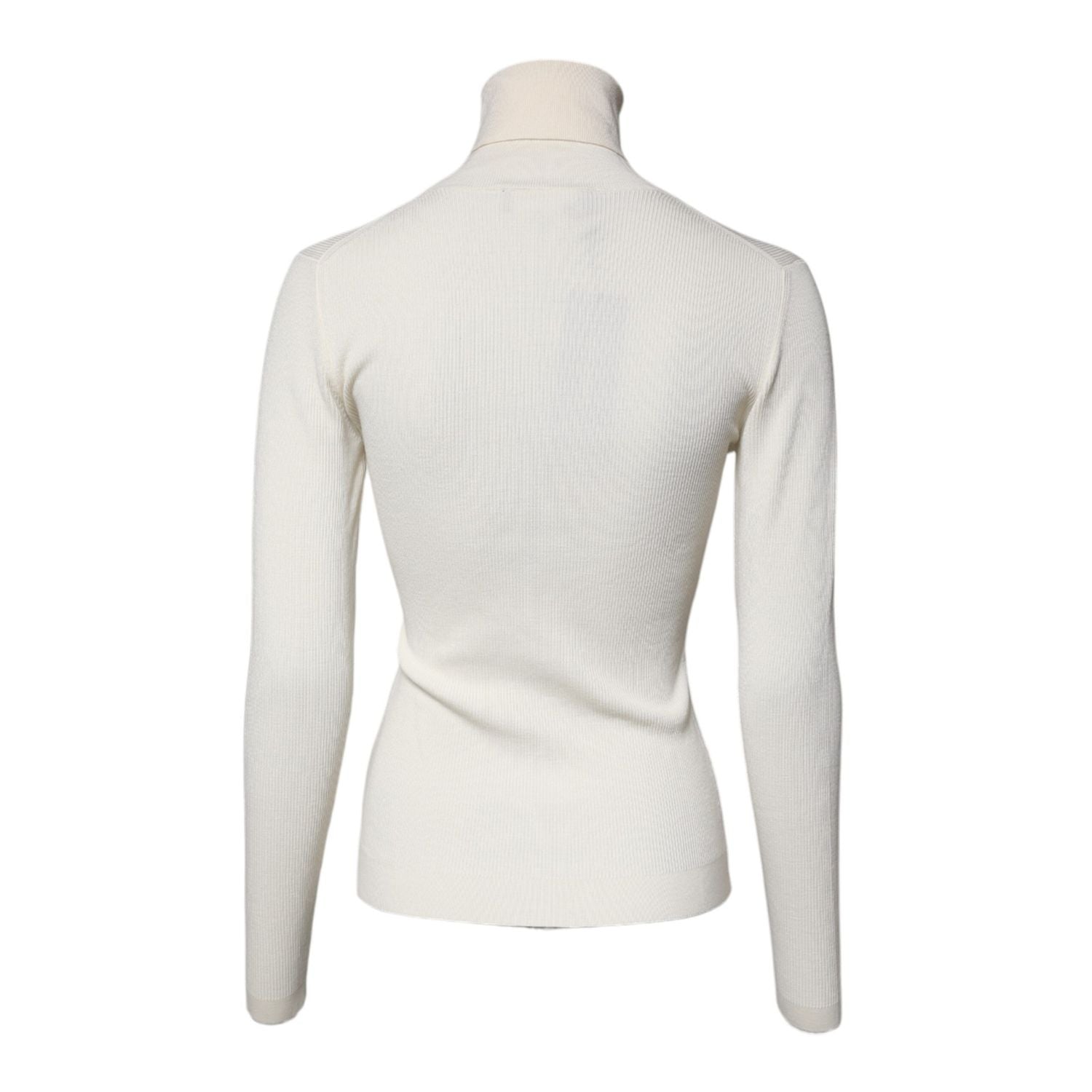 Dolce & Gabbana Cream Long Sleeves Turtleneck Slim Sweater