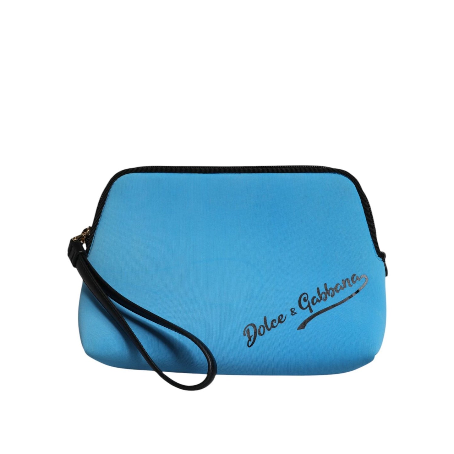 Dolce & Gabbana Blue DG Logo Print Clutch Zip Borse Pouch Bag