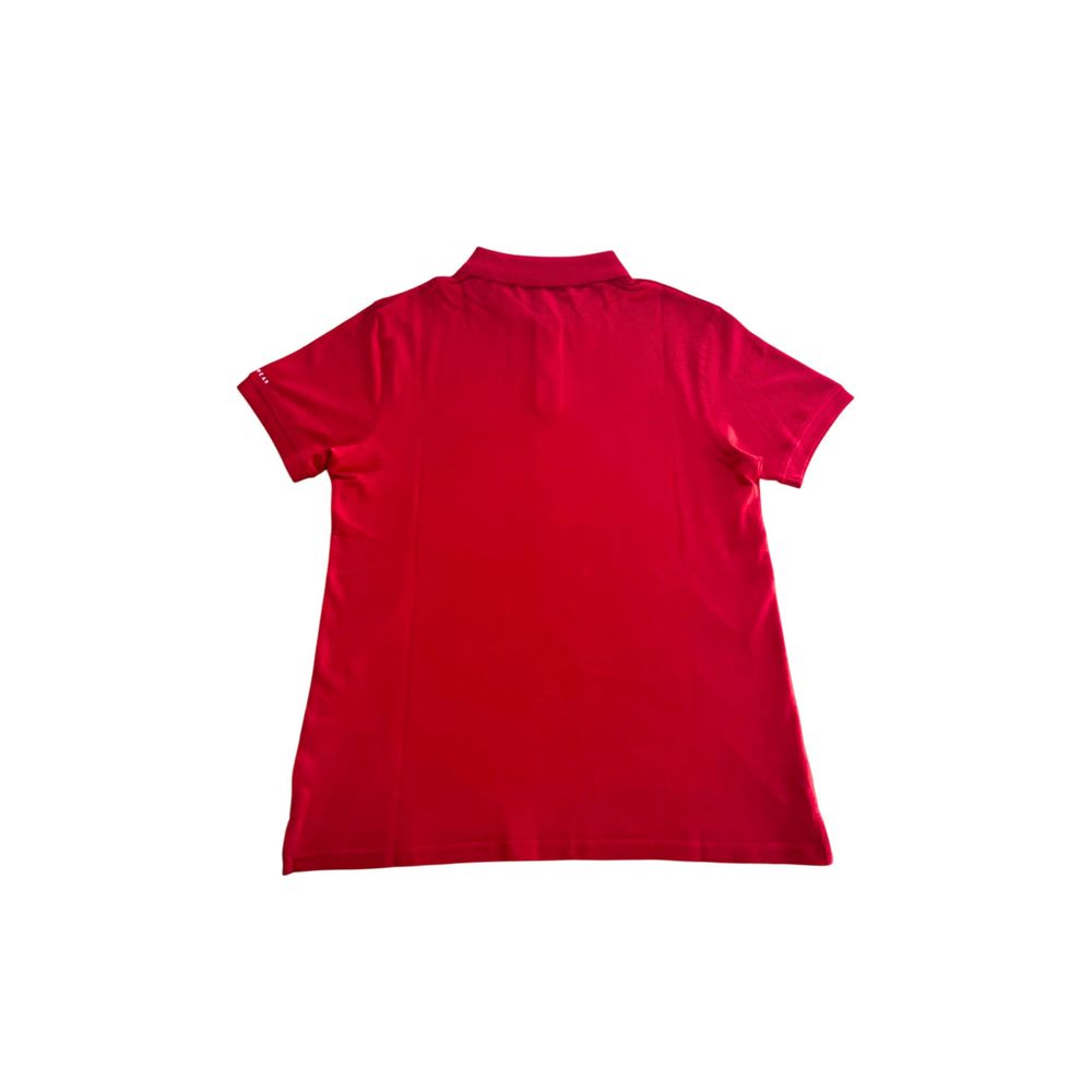 Trussardi Beachwear Red Cotton Men Polo Shirt