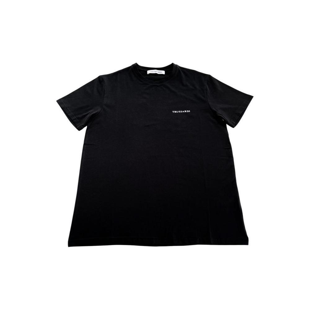 Trussardi Beachwear Black Cotton T-Shirt