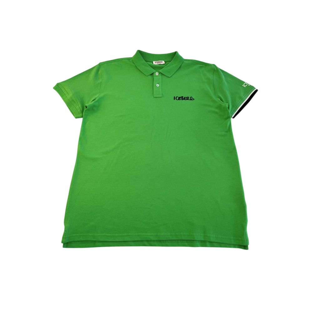 Iceberg Green Cotton Polo Shirt