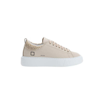 D.A.T.E Beige Leather Sneaker