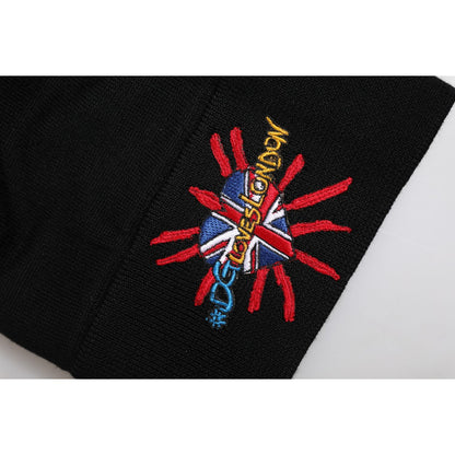 Dolce & Gabbana Black #DGLOVESLONDON Knitted Beanie Hat