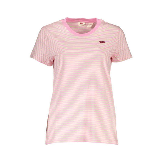 Levi's Pink Cotton Women T-Shirt LE-16077-2XS