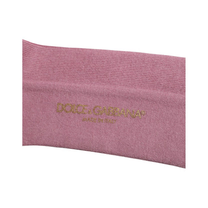 Dolce & Gabbana Rose Pink Cotton Over The Calf Socks