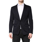 Dolce & Gabbana Black Wool Single Breasted Coat Suit Blazer JKT41381-48