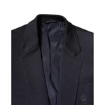 Dolce & Gabbana Black Wool Single Breasted Coat Suit Blazer JKT41381-48