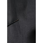 Dolce & Gabbana Black Linen Single Breasted Men Coat Blazer JKT41382-46