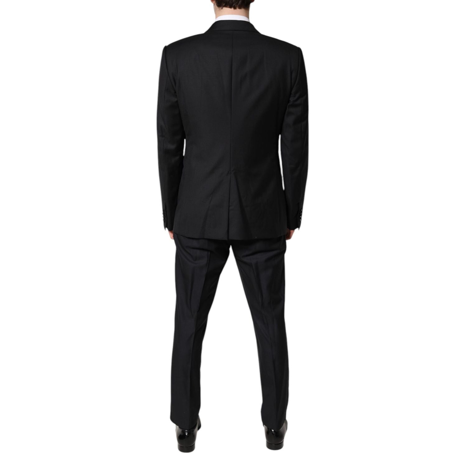 Dolce & Gabbana Black Double Breasted Formal 3 Piece Suit