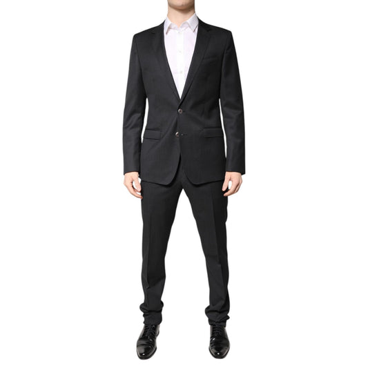 Dolce & Gabbana Dark Gray Wool Single Breasted 2 Piece Suit KOS2298-48