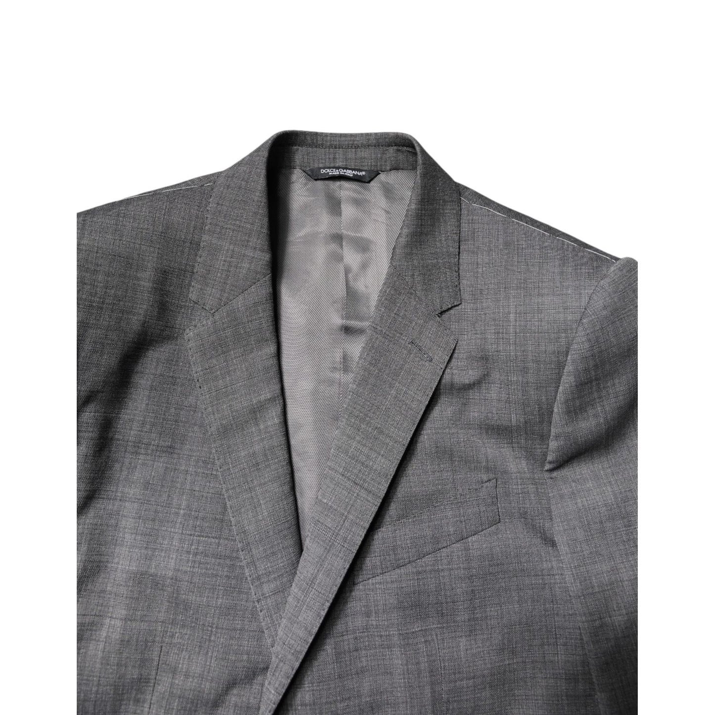 Dolce & Gabbana Gray Wool Single Breasted 2 Piece Suit