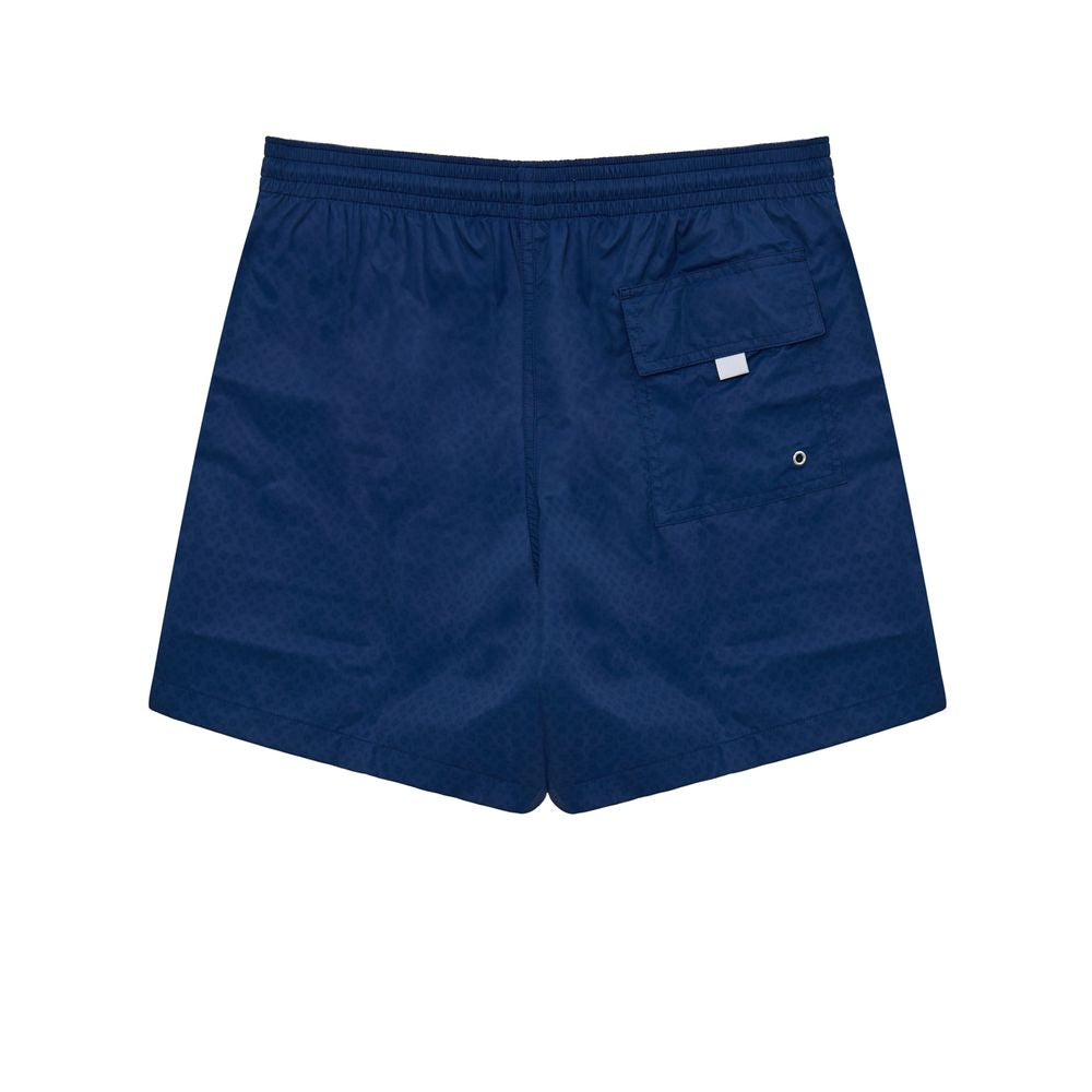 Canali Blue Polyester Swim Shorts