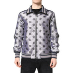 Dolce & Gabbana Gray Logo Monogram Full Zip Bomber Jacket JKT41415-50
