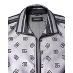 Dolce & Gabbana Gray Logo Monogram Full Zip Bomber Jacket JKT41415-50