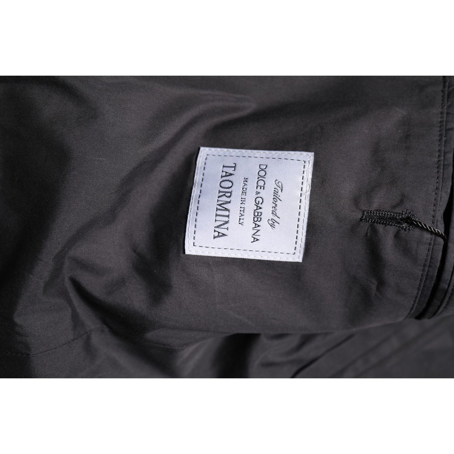 Dolce & Gabbana Black Cotton TAORMINA Formal 2 Piece Suit