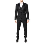 Dolce & Gabbana Black Wool Single Breasted 3 Piece Suit KOS2192-46