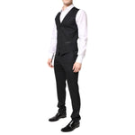 Dolce & Gabbana Black Wool Single Breasted 3 Piece Suit KOS2192-46