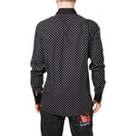 Dolce & Gabbana Black Polka Dot Cotton Formal Dress Shirt TSH87758-42