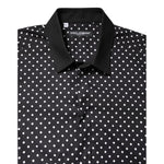 Dolce & Gabbana Black Polka Dot Cotton Formal Dress Shirt TSH87758-42