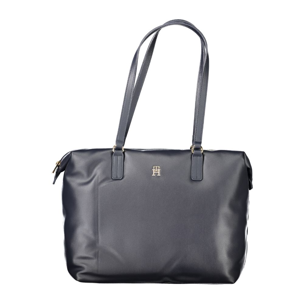 Front view with bag zipped and handles upright.
